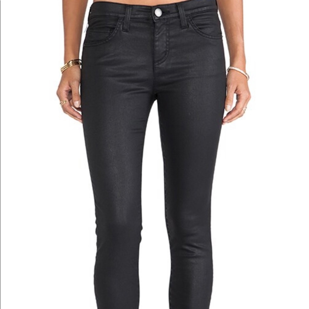 Current Elliott Black Skinny Black Coated